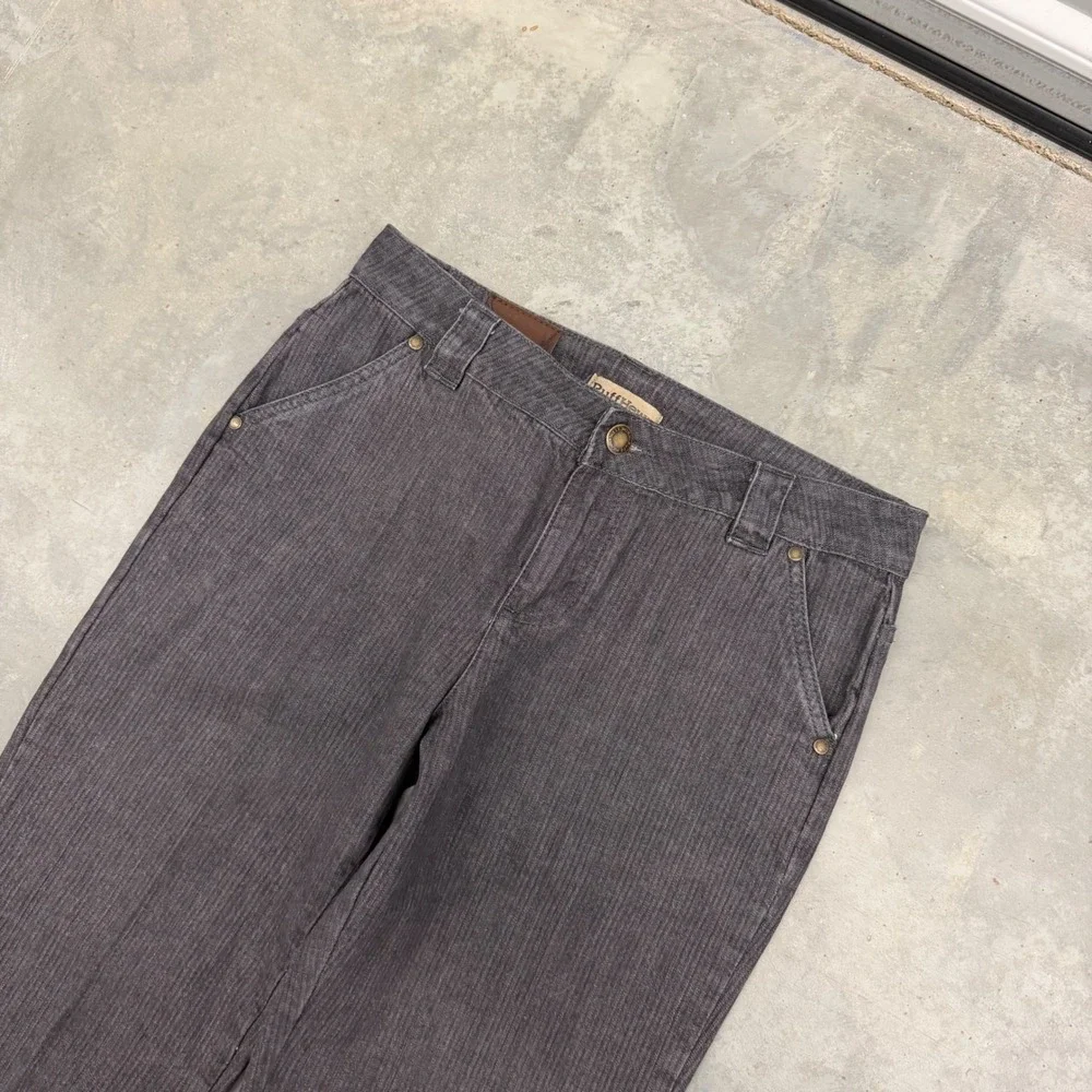 Y2K Men RuffHewn Pinstripe Flare Leg Workwear Casual Pants Size 8